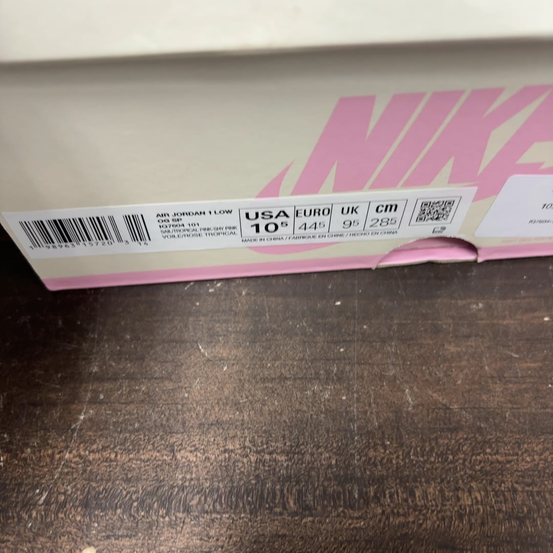 Jordan 1 Retro Low OG SP Travis Scott Sail Tropical Pink Size 10.5 (Pre-Owned) - Image 8