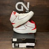 Jordan 2 Retro White Red (2014) Size 8.5 (Pre-Owned) - front