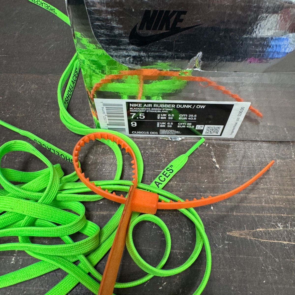 Nike Air Rubber Dunk Off-White Green Strike - Image 7