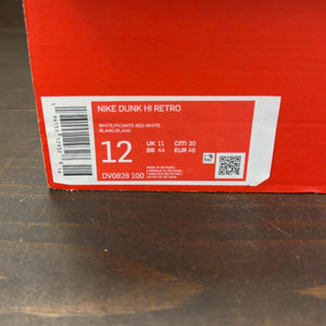 Nike Dunk High White Picante Red - Image 7