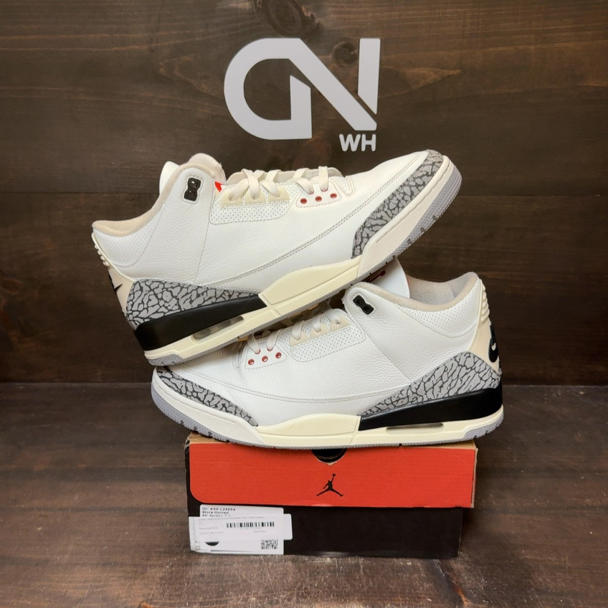 Jordan 3 Retro White Cement Reimagined Size 13 (Pre-Owned) - Image 1