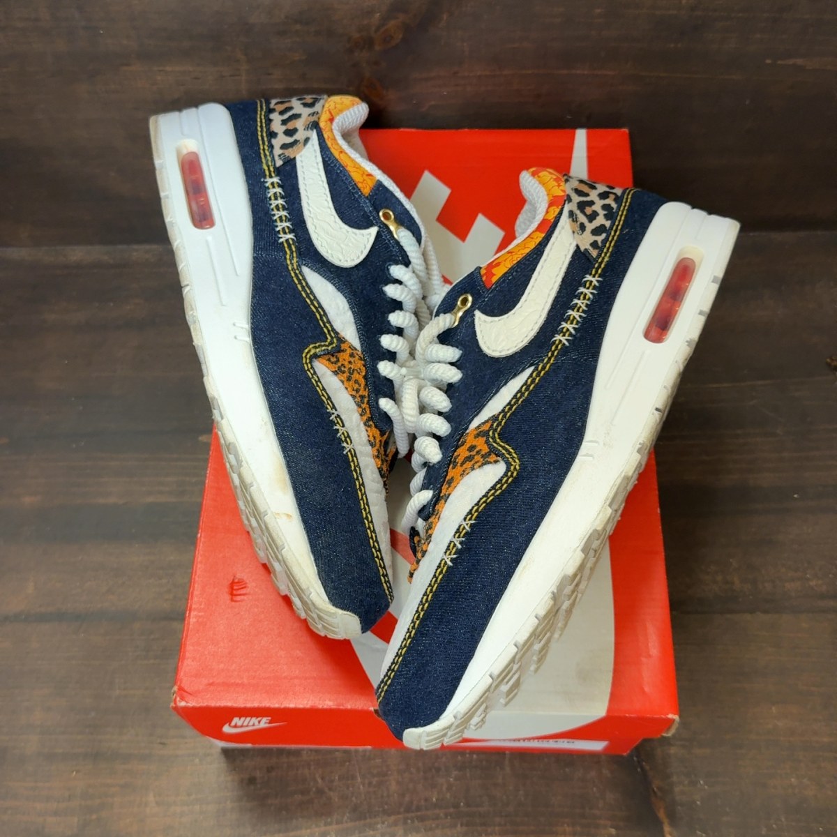 Nike Air Max 1 Premium Denim Leopard - Image 2