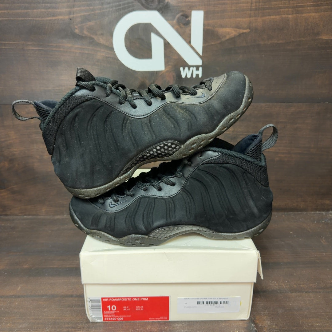 Nike Air Foamposite One Black Suede - Image 1