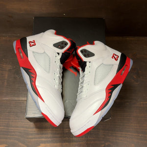 Jordan 5 Retro Fire Red Black Tongue (2025) Size 8.5 (Pre-Owned) - back