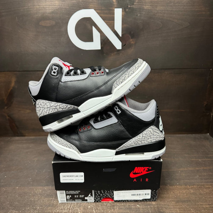 Jordan 3 Retro OG Black Cement (2024) Size 8.5 (Pre-Owned)