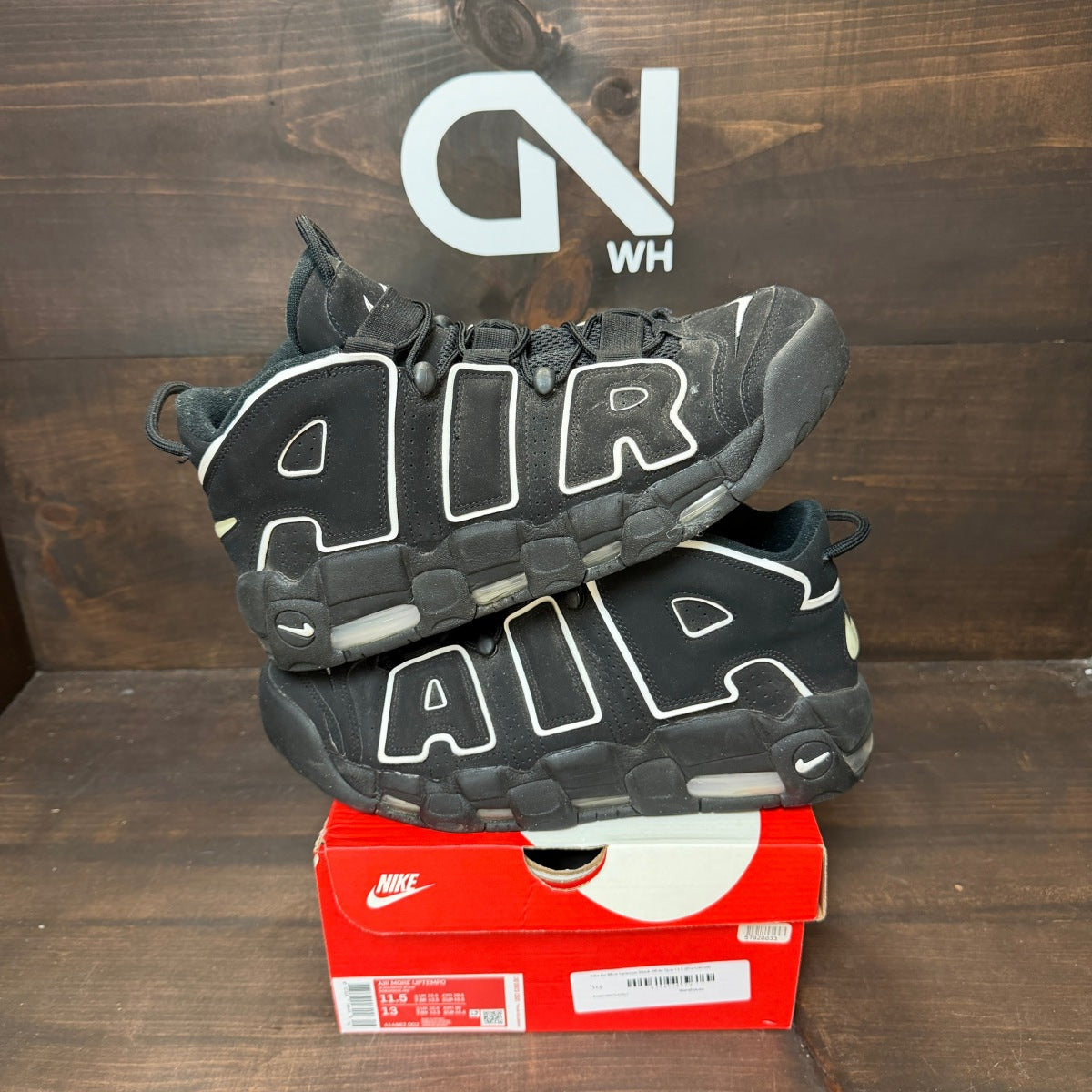 Nike Air More Uptempo Black White - Image 1