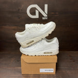 Nike Air Max 90 Leather Triple White Size 6.5 (Pre-Owned) - front