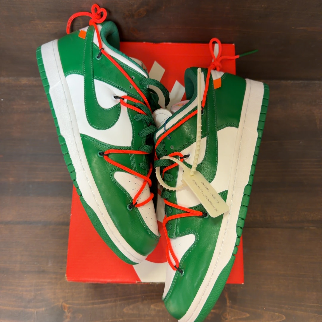 Nike Dunk Low Off-White Pine Green Size 13 (Pre-Owned) - Image 2