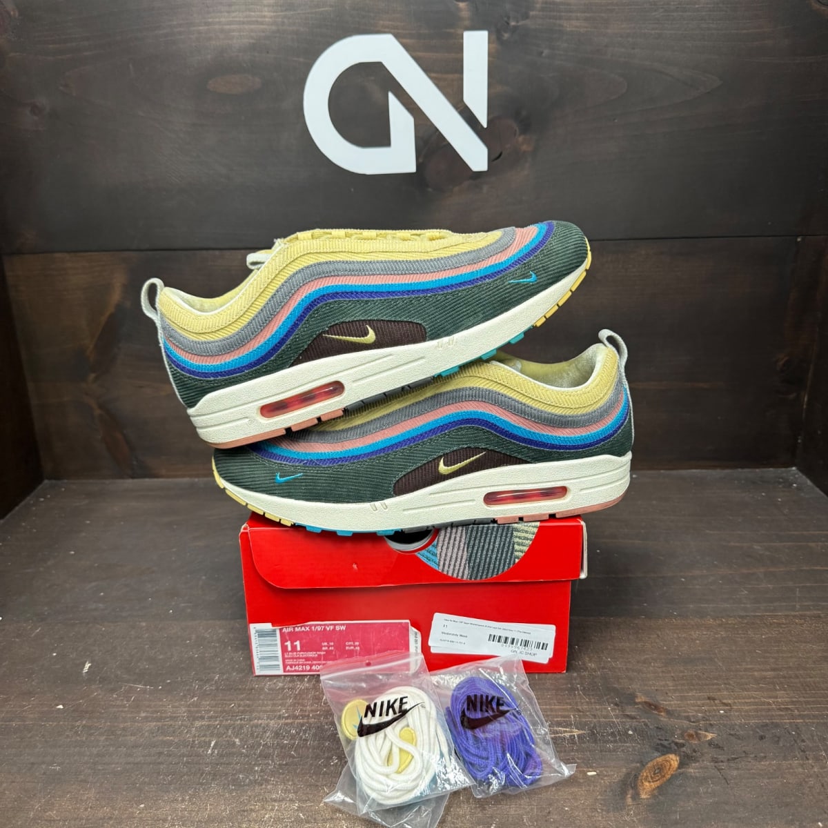 Nike Air Max 1/97 Sean Wotherspoon (Extra Lace Set Only) Size 11 (Pre-Owned) - front