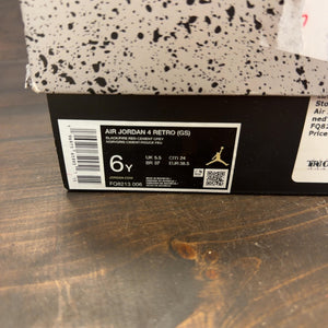 Jordan 4 Retro Bred Reimagined (GS) Size 6Y (Pre-Owned)
