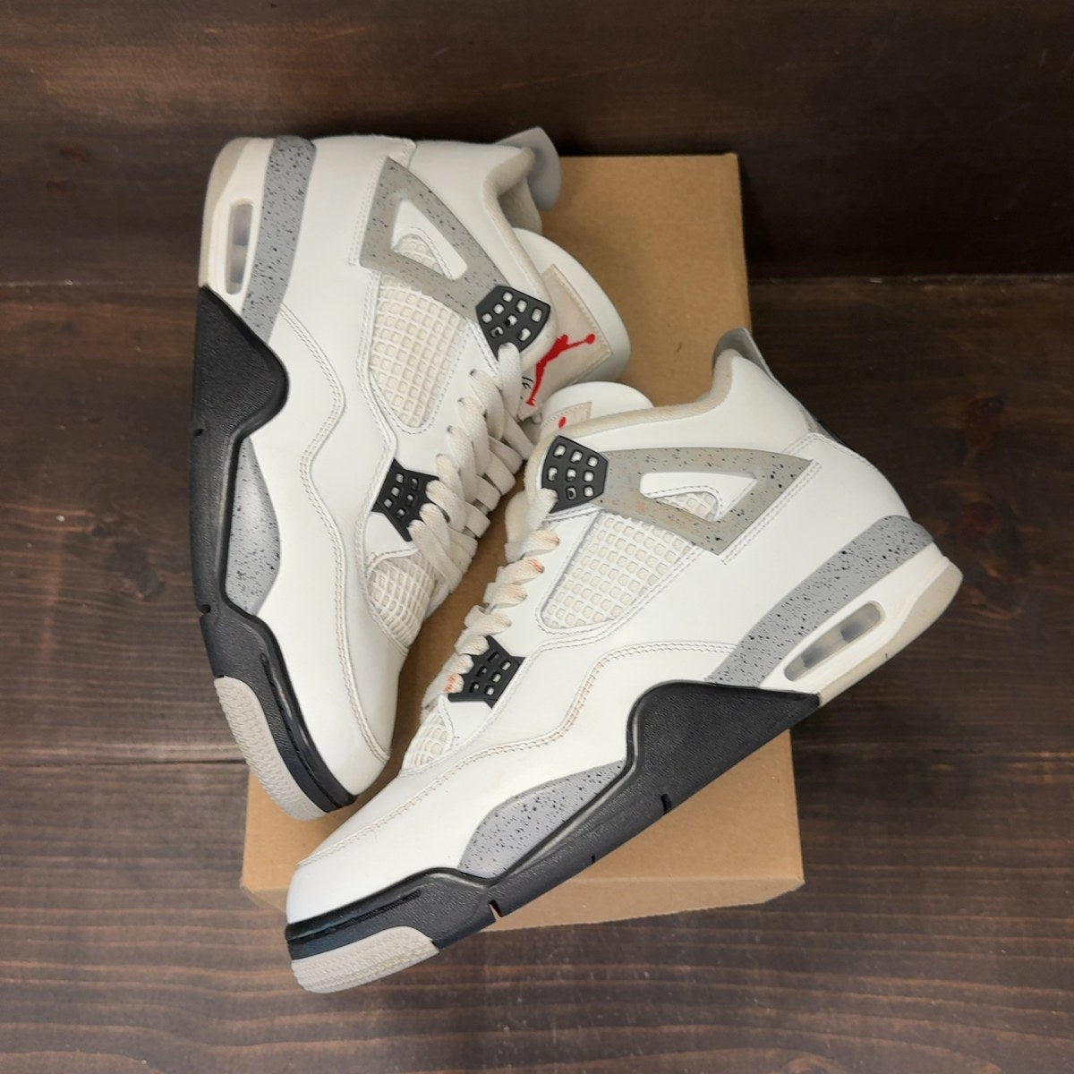 Jordan 4 Retro White Cement (2025) Size 10 (Pre-Owned) - Image 2