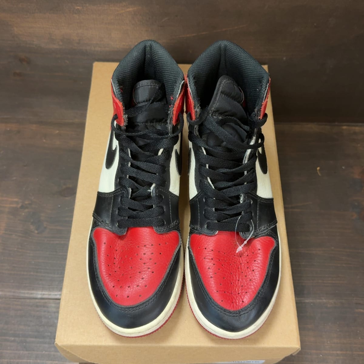 Jordan 1 Retro High Bred Toe (GS) Size 7Y (Pre-Owned) - tag