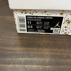 Jordan 4 Retro Metallic Gold (Women's) - Image 9