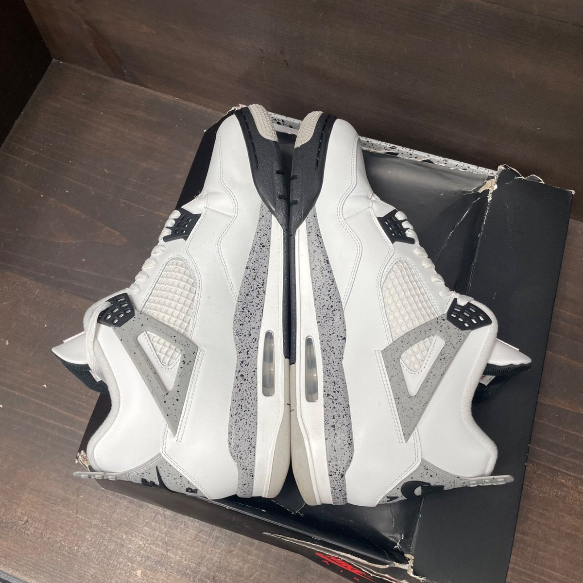 Jordan 4 Retro White Cement (2025) Size 14 (Pre-Owned) - box