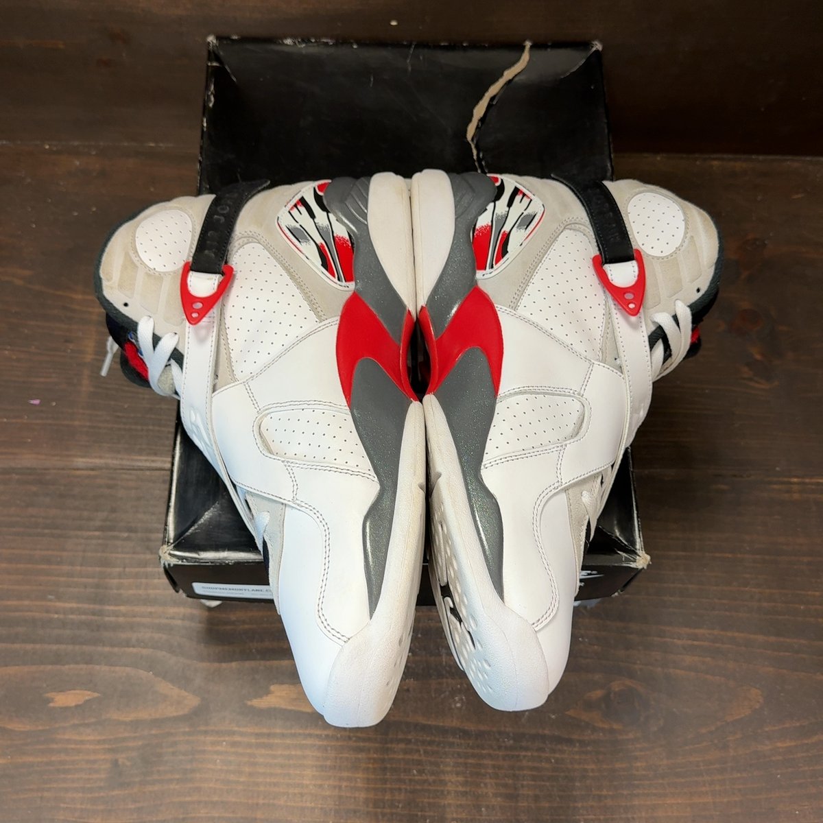 Jordan 8 Retro White True Red (2025) Size 13 (Pre-Owned) - aux