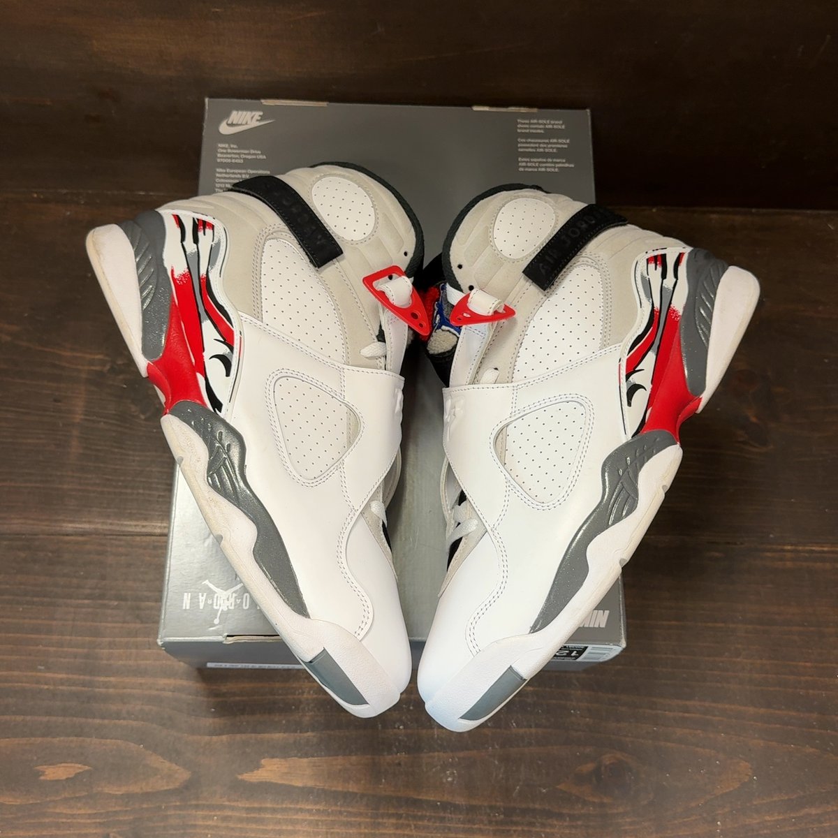Jordan 8 Retro White True Red (2025) Size 12 (Pre-Owned) - back