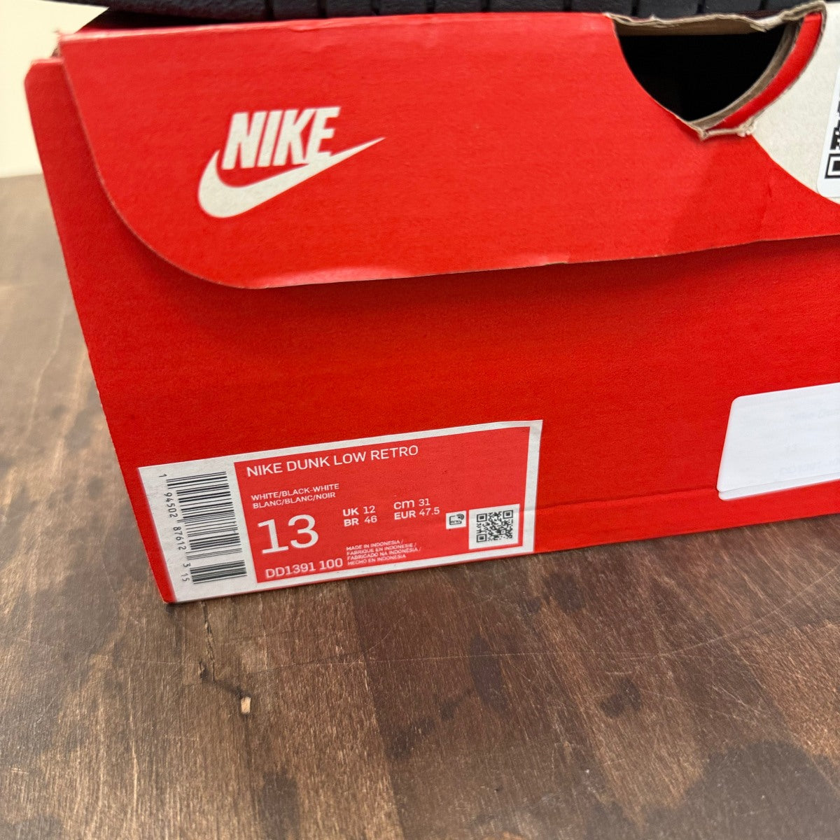 Nike Dunk Low Retro White Black Panda - Image 6