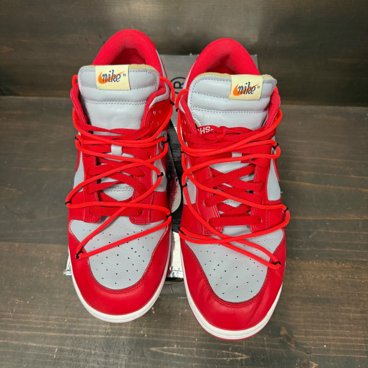 Nike Dunk Low Off-White University Red Size 12 (Pre-Owned)