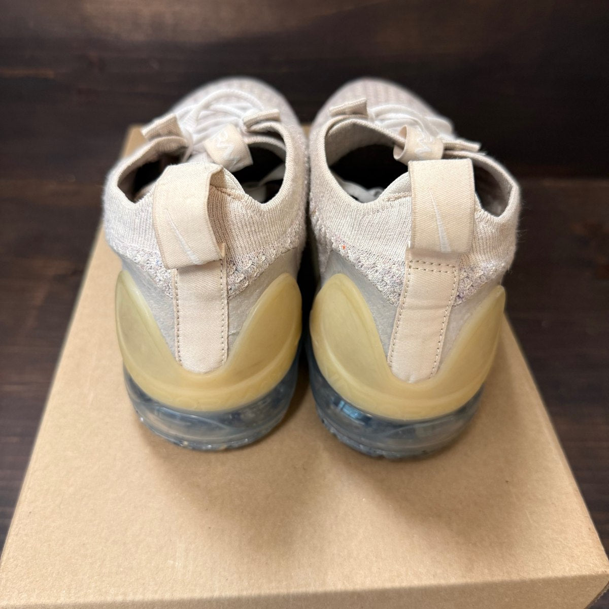 Nike Wmns Air VaporMax 2021 Flyknit 'Oatmeal' Size 9W (Pre-Owned) - Image 4