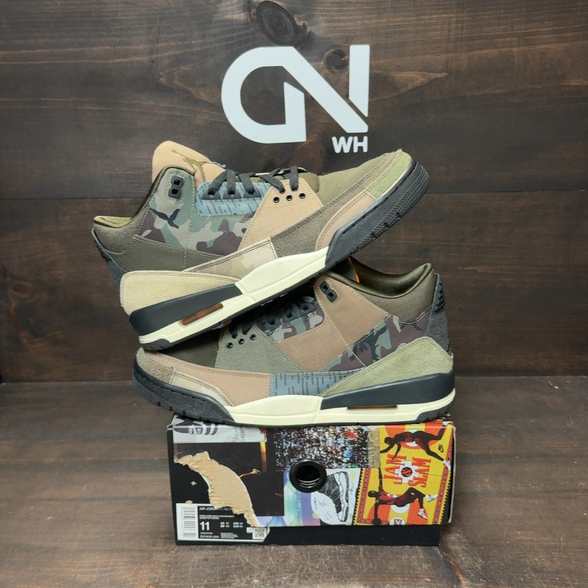 Jordan 3 Retro Patchwork Camo - Image 1