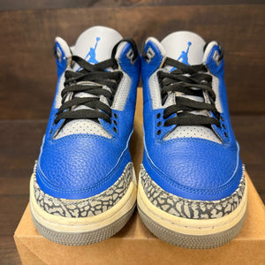 Jordan 3 Retro Varsity Royal Cement Size 7.5 (Pre-Owned) - Image 3