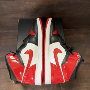 Jordan 1 Mid SE Patent Bred Toe Size 11.5 (Pre-Owned) - Image 6