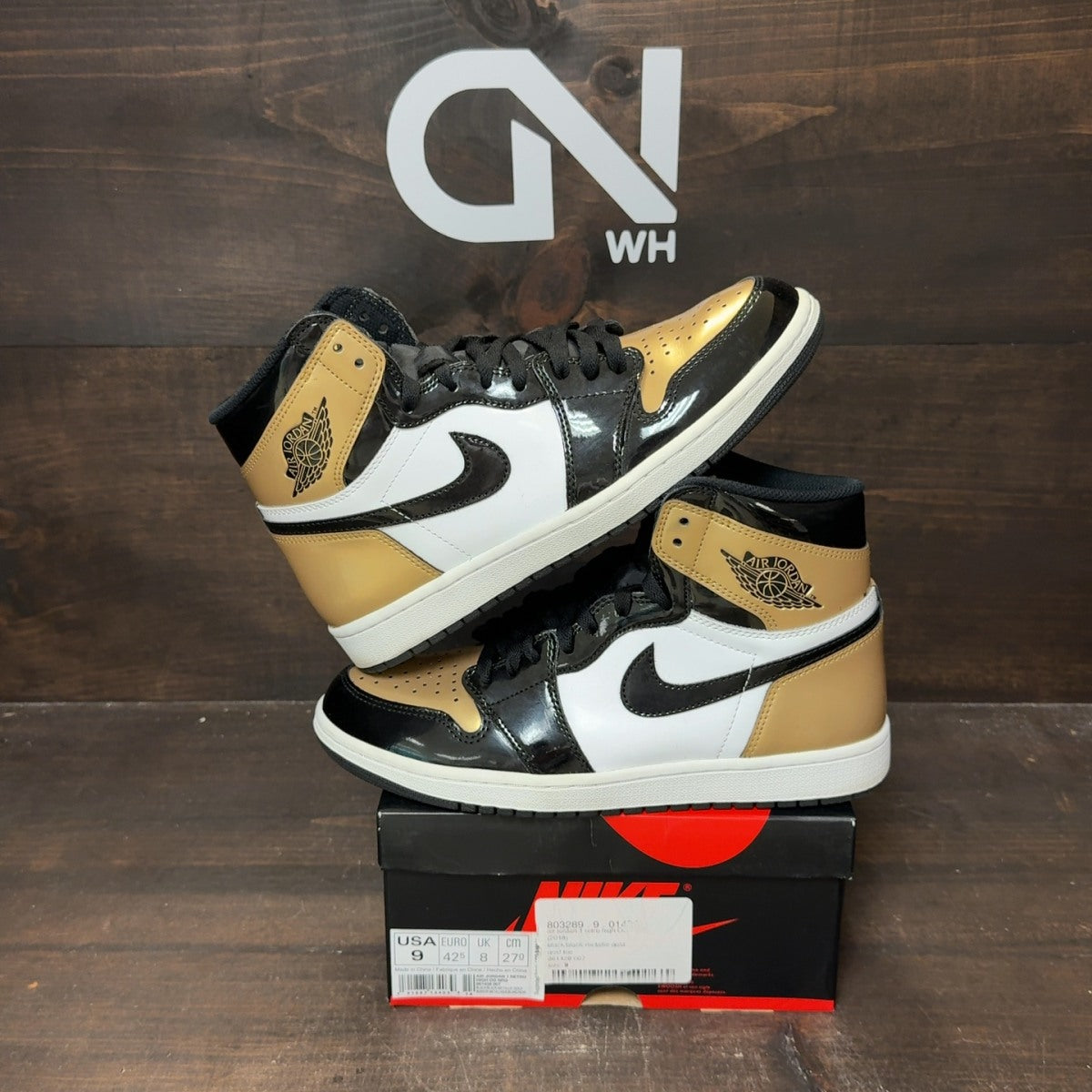 Jordan 1 Retro High NRG Patent Gold Toe - Image 1