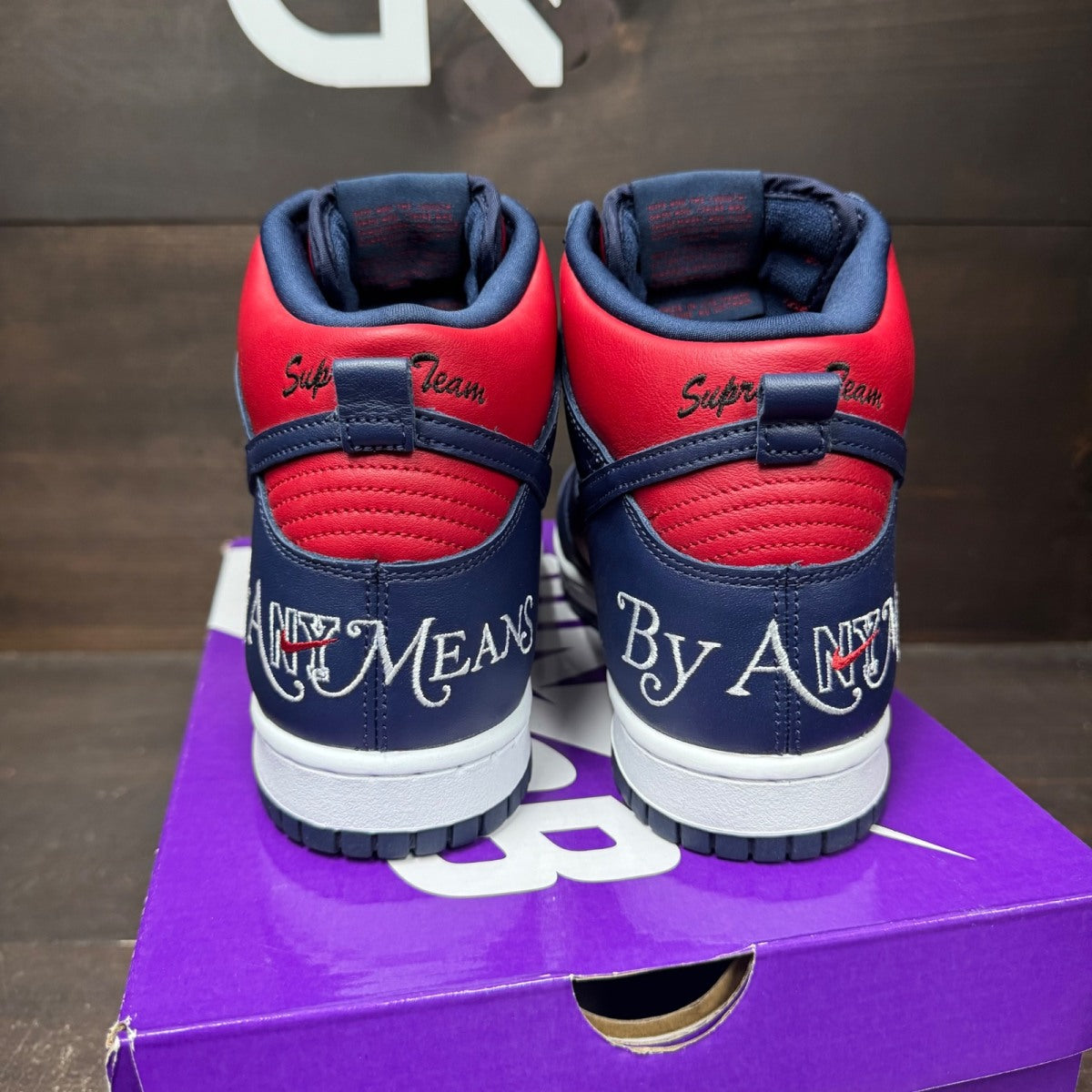 Nike SB Dunk High Supreme By Any Means Navy Size 8.5 (Pre-Owned) - sole