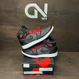 Jordan 1 Retro High Black Satin Gym Red Black (GS) - Image 1