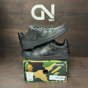 A Bathing Ape Bape SK8 Sta Triple Black Patent Leather Sta Logo - Image 1