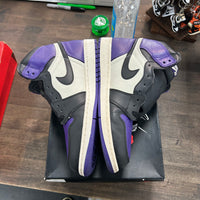 Court Purple Jordan 1 High (USED, Replacement Box)