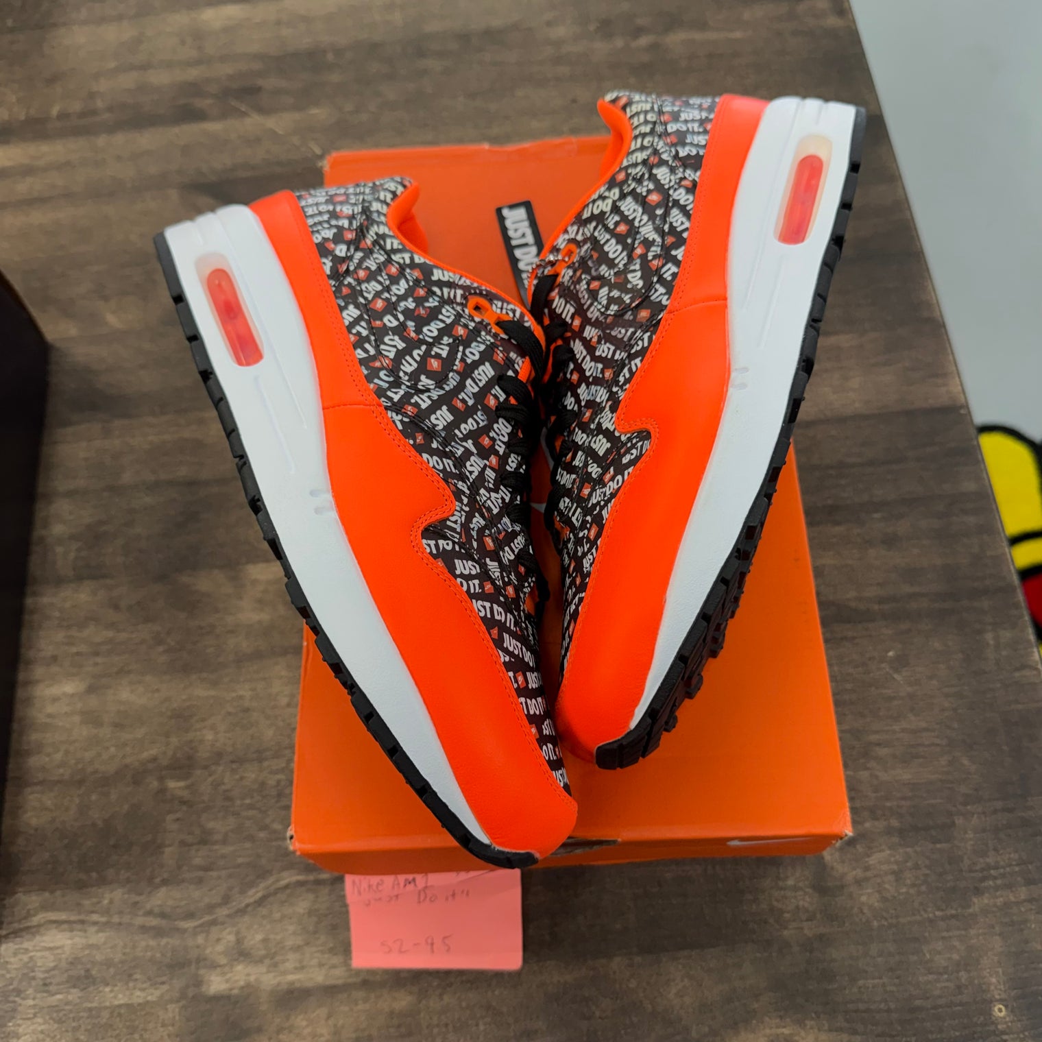 Just Do It Orange Nike Air Max 1 (USED, Replacement Box)