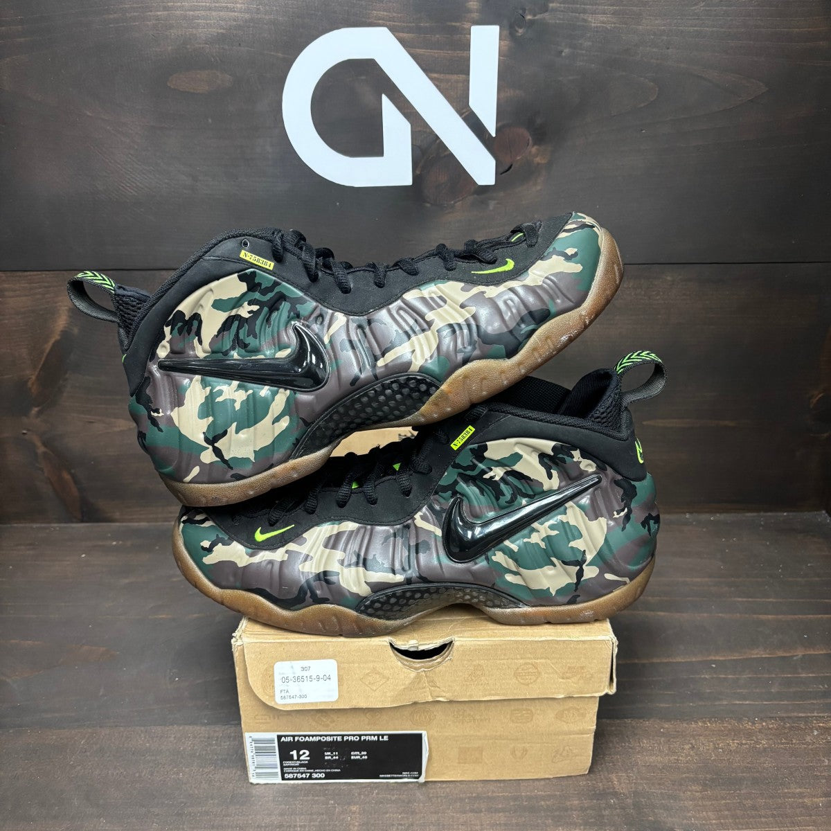 Nike Air Foamposite Pro Army Camo Size 12 (Pre-Owned)
