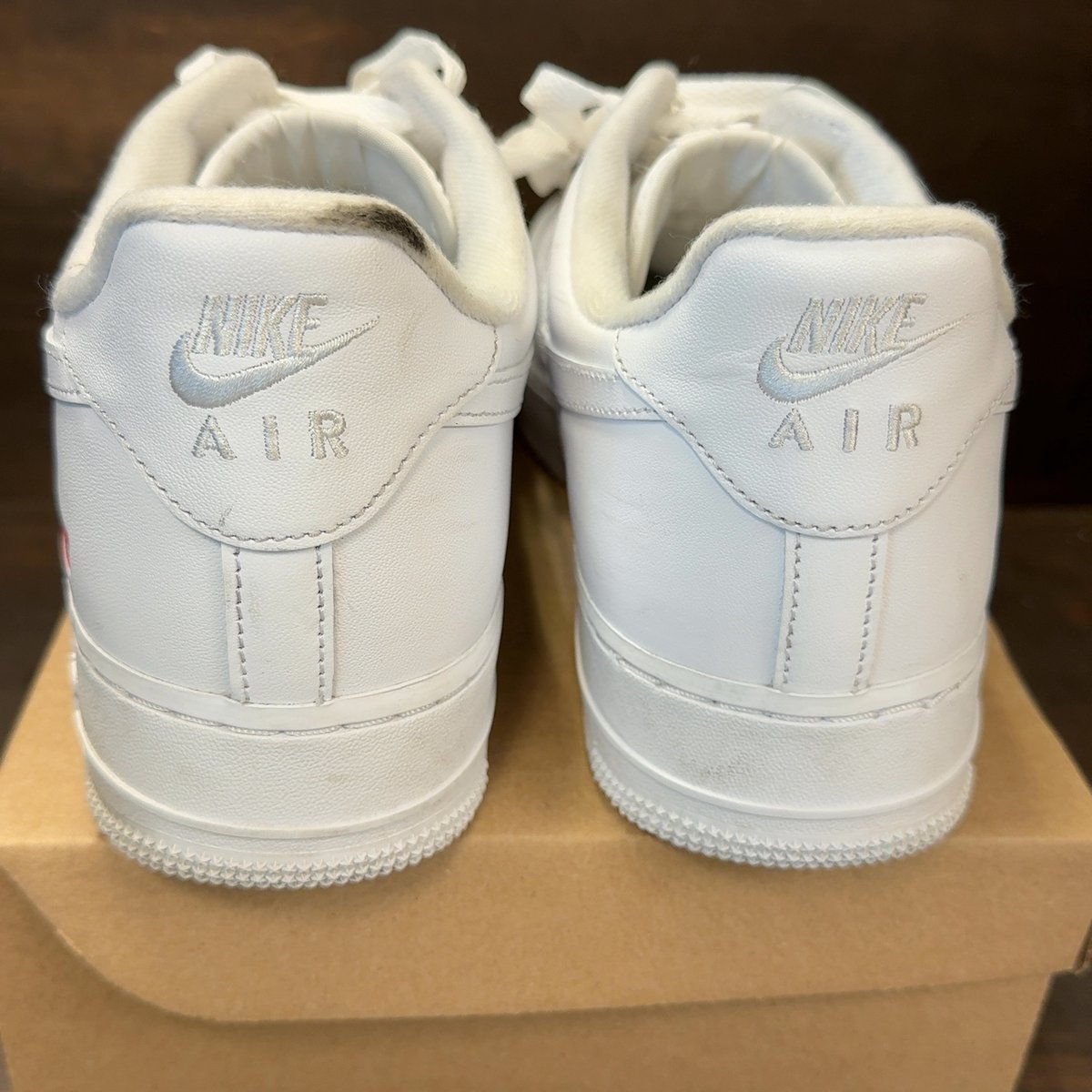 Nike Air Force 1 Low Supreme White Size 11 (Pre-Owned) - aux