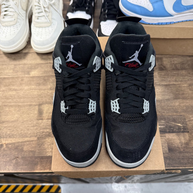 Black Canvas Jordan 4 Retro (USED, No Box)