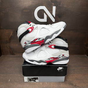 Jordan 8 Retro White True Red (2025) Size 9 (Pre-Owned)