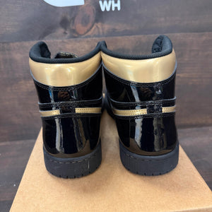 Jordan 1 Retro High Black Metallic Gold (2020) Size 9.5 (Pre-Owned) - Image 4
