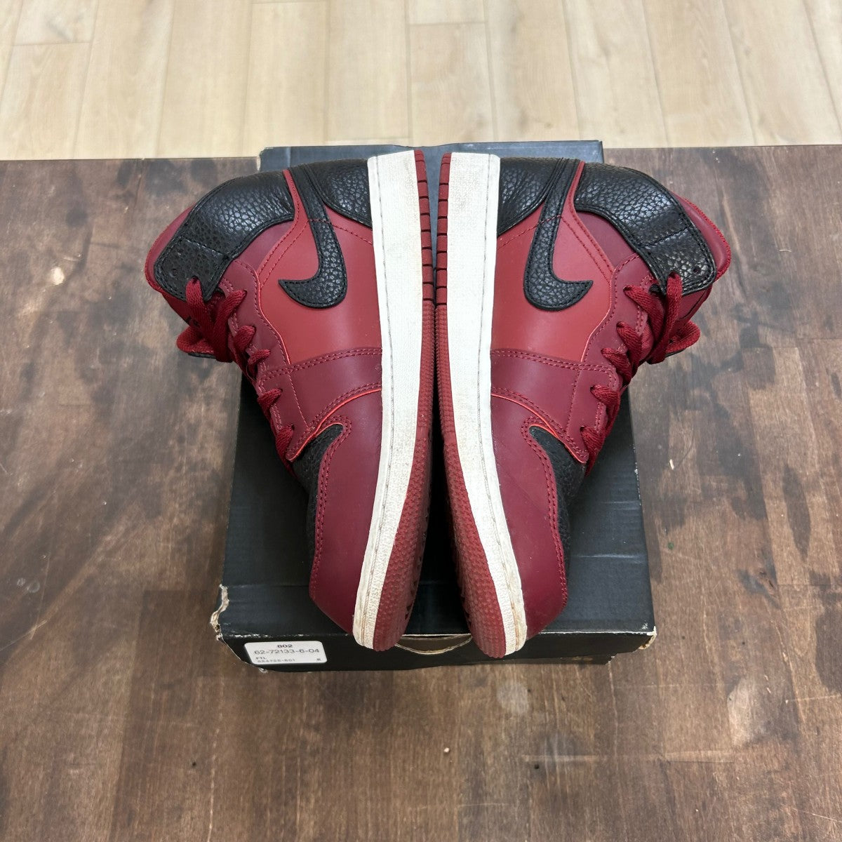 Jordan 1 Mid Team Red Black White (GS) - Image 3