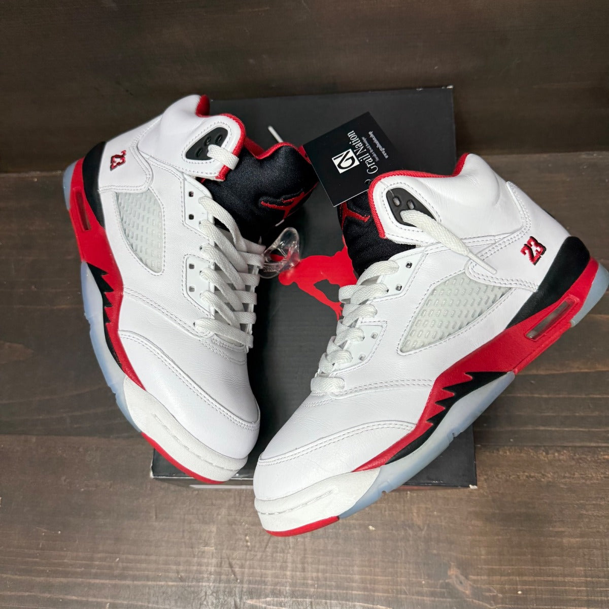 Jordan 5 Retro Fire Red Black Tongue (2025) (GS) - Image 4