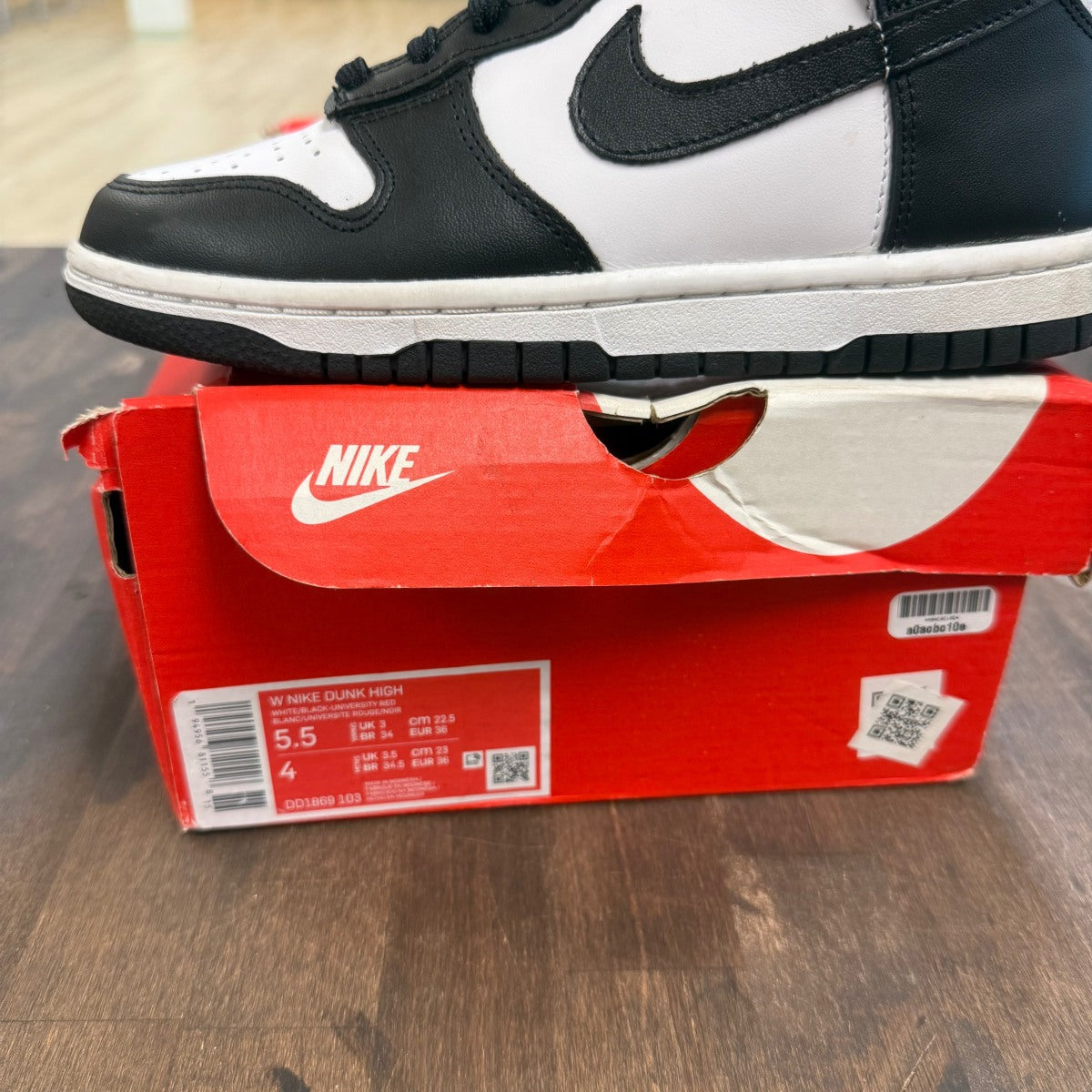 Nike Dunk High Panda (2021) (Women's) - Image 6