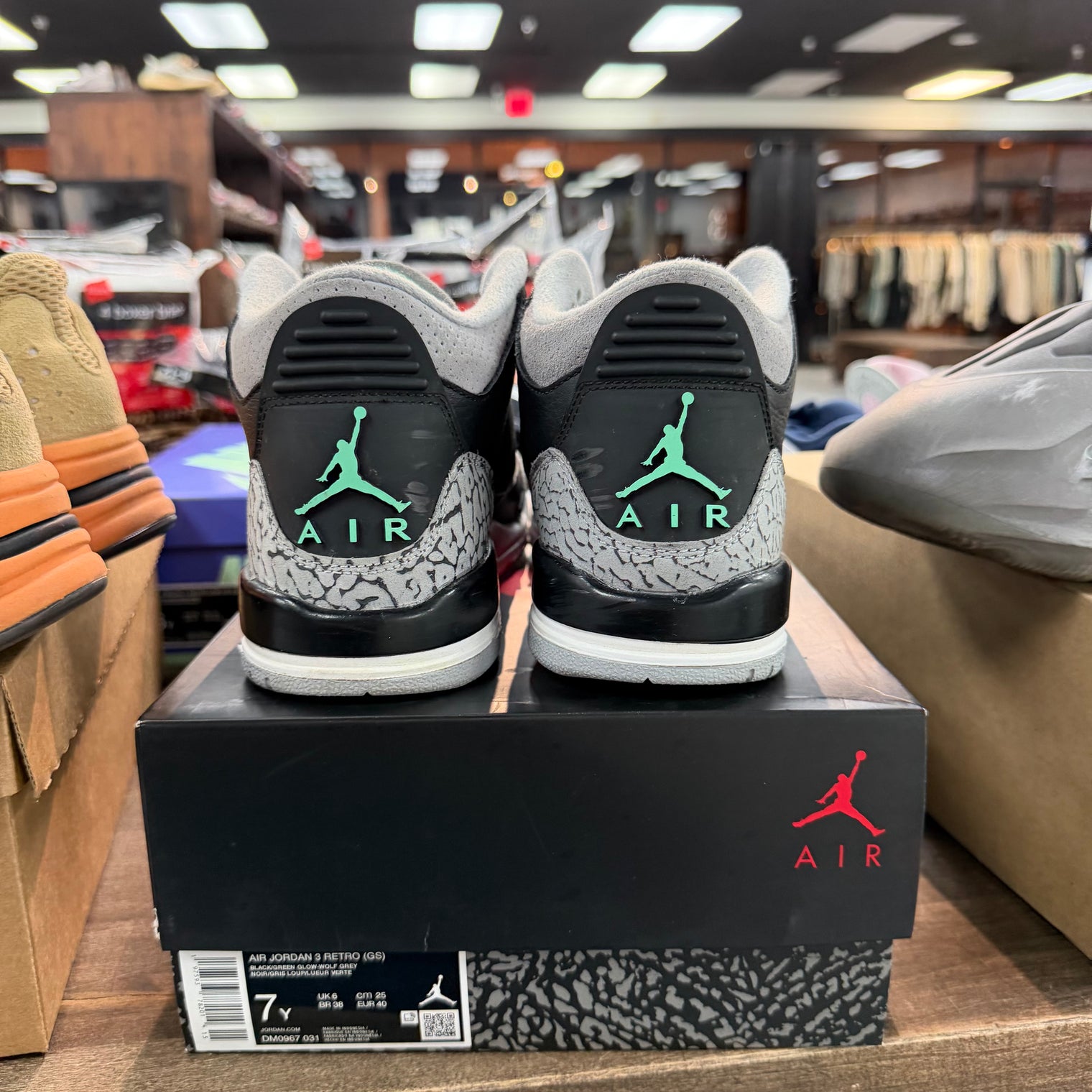 Green Glow Jordan 3 Retro (GS) (USED)