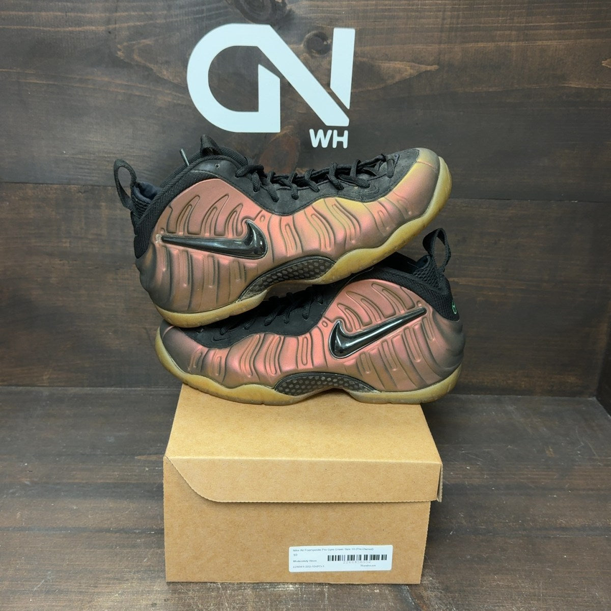 Nike Air Foamposite Pro Gym Green Size 10 (Pre-Owned) - Image 1