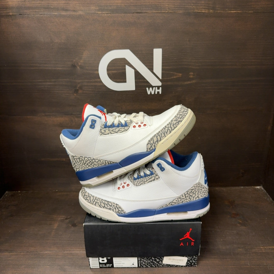 Jordan 3 Retro True Blue (2016) Size 8.5 (Pre-Owned)