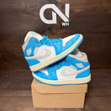 Jordan 1 Mid Dark Powder Blue White Sail Neutral Grey (Women's) Size 6.5W (Pre-Owned) - Image 1