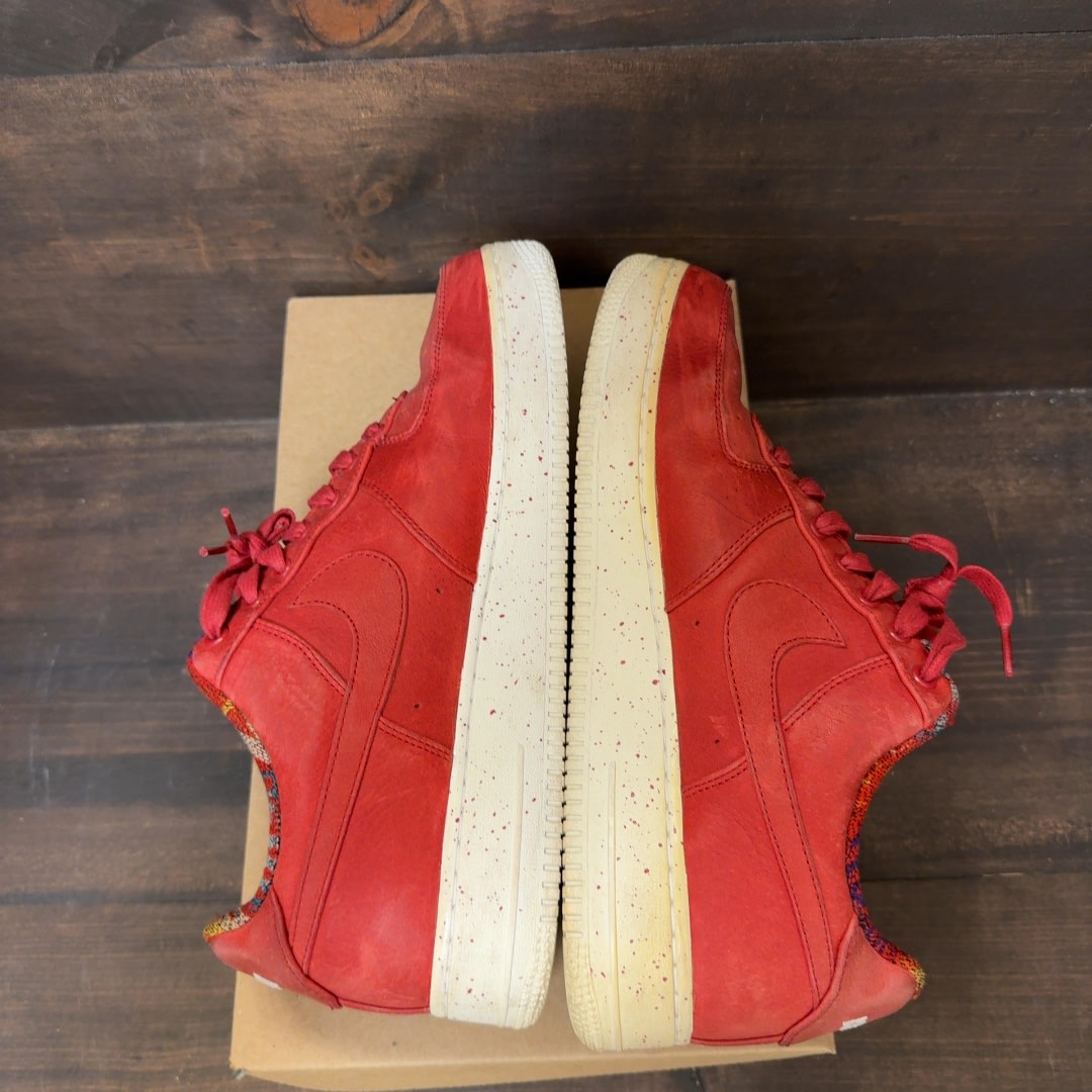 BKLYN BRED Nike Air Force 1 Red NIke ID Size 10.5 (Pre-Owned) - Image 6