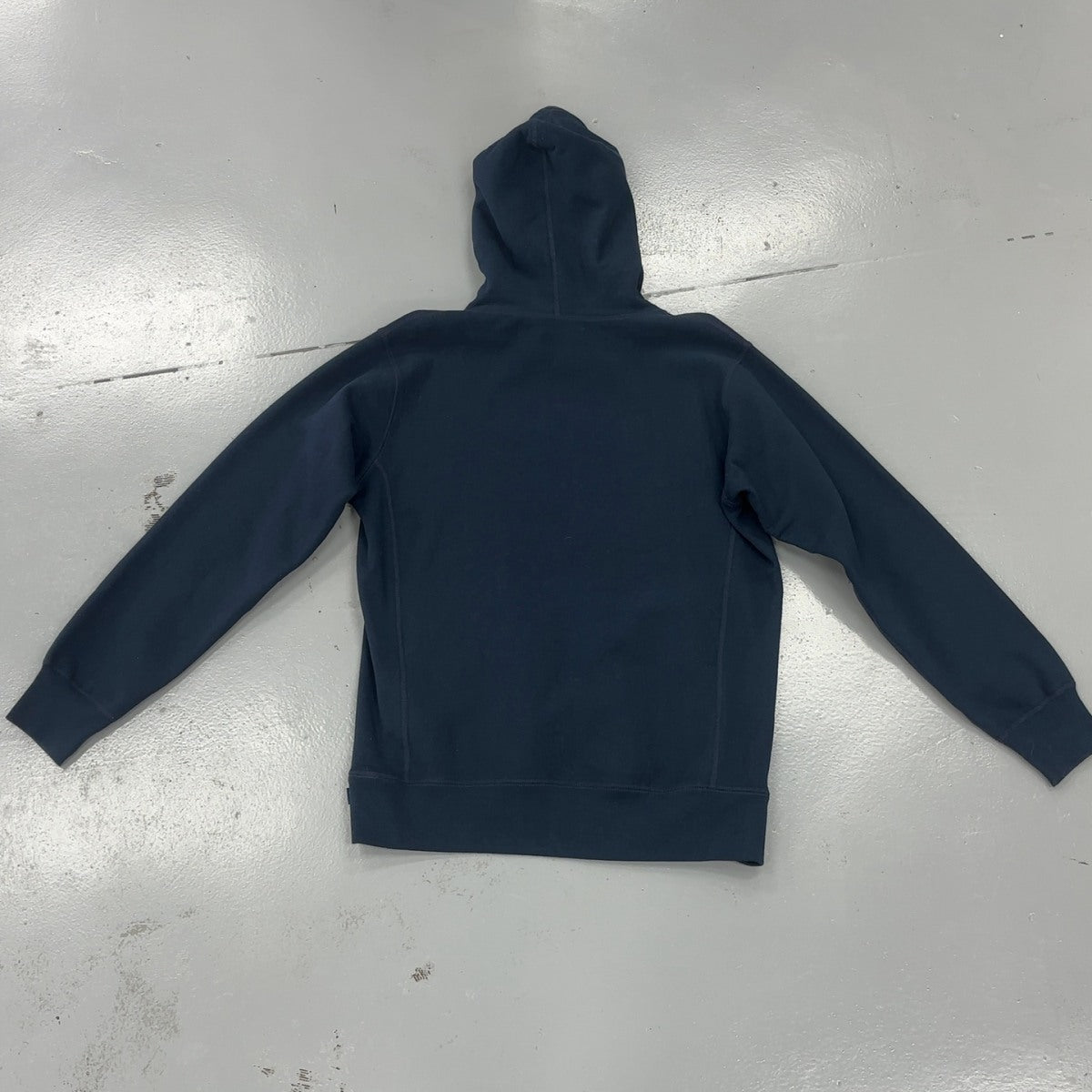 Supreme Classic Logo Hooded Sweatshirt Navy Size L (Pre-Owned) - Image 2