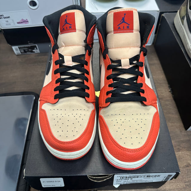 Team Orange Black Jordan 1 Mid (USED)