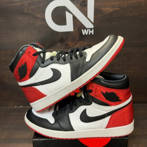 Jordan 1 Retro High Satin Black Toe (Women's) Size 12W (Pre-Owned) - Image 1