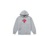 Supreme Cross Box Logo Hooded Sweatshirt 'Heather Grey'