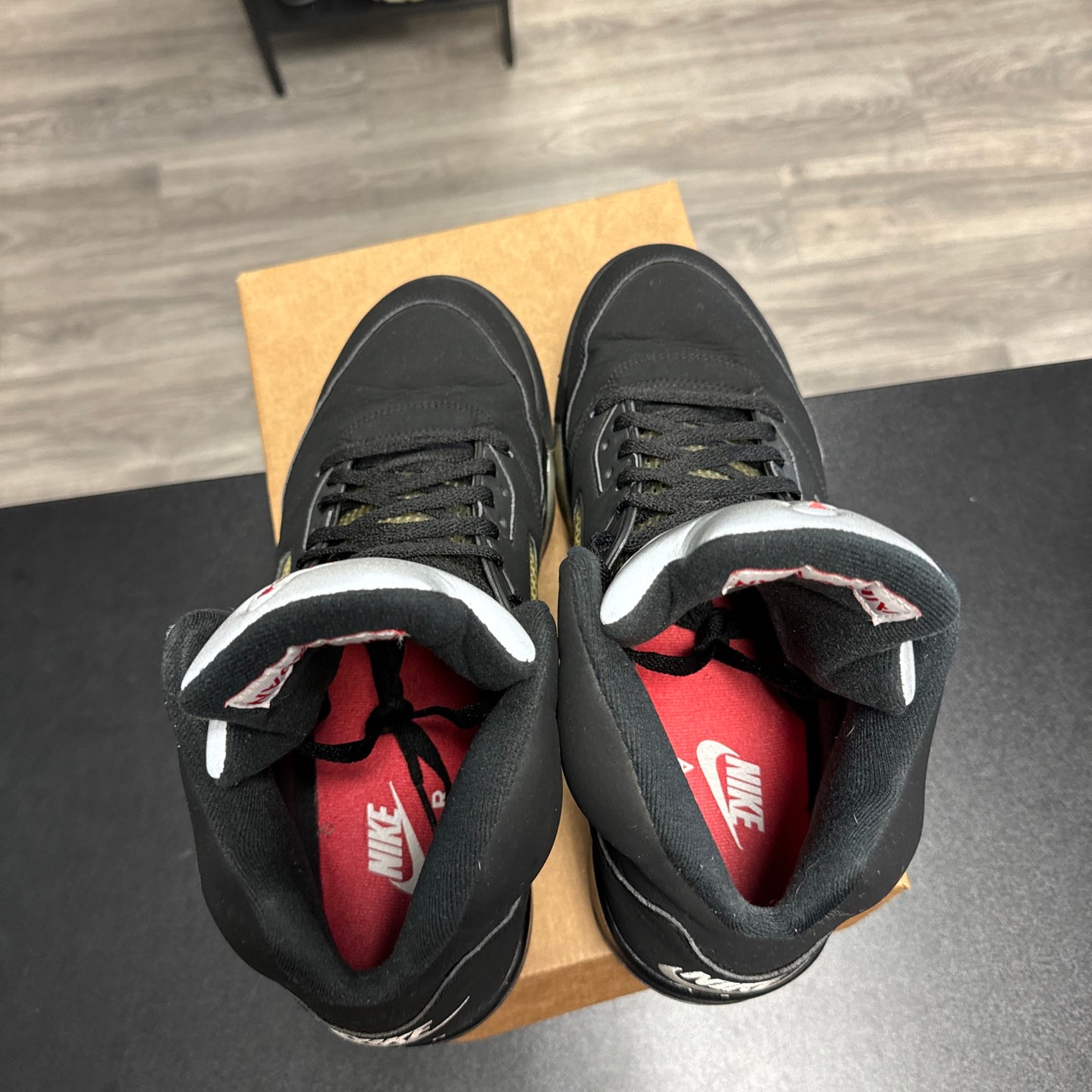 Black Metallic Jordan 5 (USED, No Box)